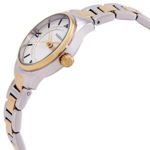 NWT Authentic Fossil Gilmore Quartz Silver Dial Women's Watch